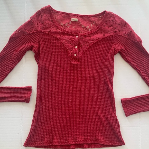 Hollister waffle knit long sleeved shirt - Picture 1 of 4